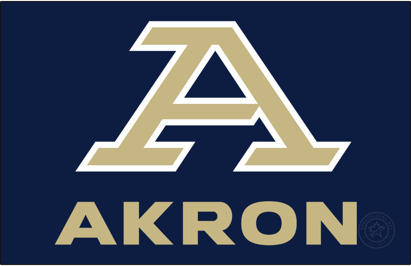 Akron Zips 2022-Pres Alt on Dark Logo v2 diy DTF decal sticker